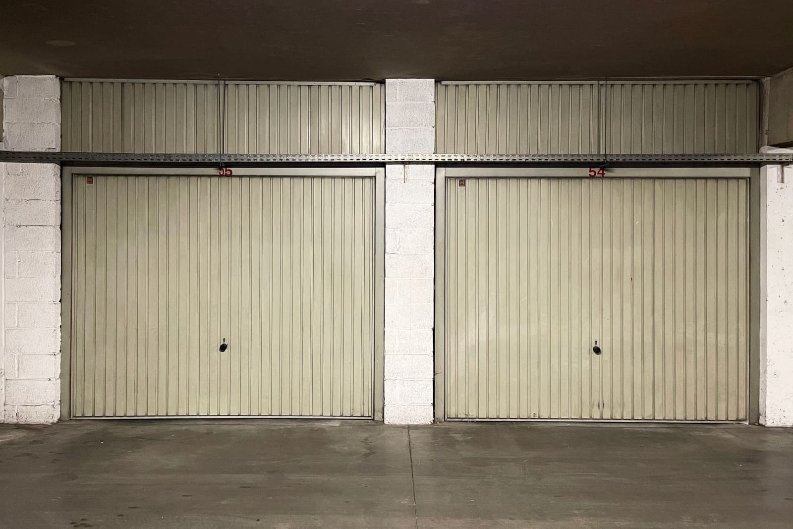 Closed garage doors